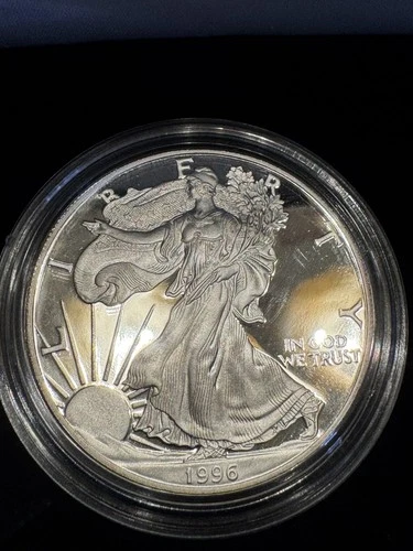 1996-P American Silver Eagle PROOF 1 Oz Silver - Coin & Box & COA