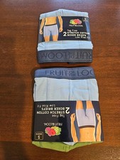 Fruit Of The Loom Boxer Briefs 2 Pack Men S 28-30 New 4 Total Blue Green NEW