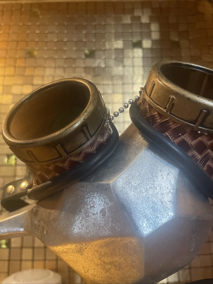 Vintage Steampunk Welding Goggles Burning Man Mad Max Cosplay Festival Costume - Image 4 of 4