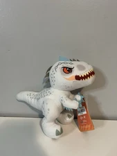 New 7” Jurassic World White Indominus Rex Dinosaur Soft Plush Collectible Toy