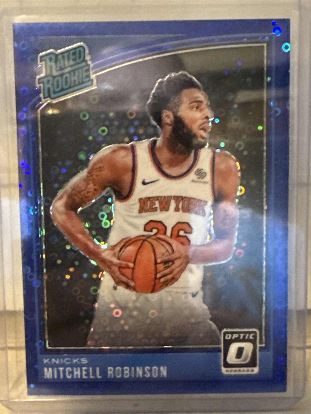 2018/19 Donruss Optic Fast Break Blue Prizm #163 MITCHELL ROBINSON RC /50 Knicks