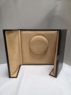 Vintage Bvlgari Bulgari Necklace Jewelry Presentation Box Case Black Tan