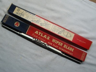 NOS - Atlas 12'' Wiper Blade pair, polished  - Fits 40's Mopars  - Atlas 11-12TA