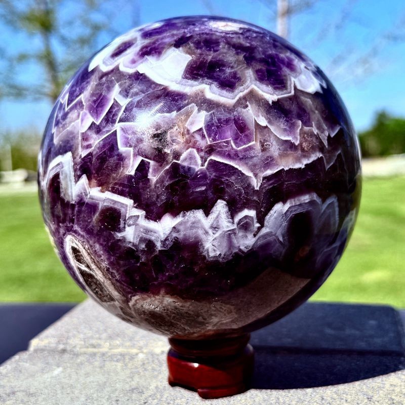 7.1LB Natural Dreamy Purple Crystal Ball - Quartz Crystal Energy Sphere