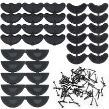Heel Plates 24 Pairs Rubber Shoes Heel Taps Tips Repair Pad for Boots and Shoes