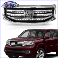 Front Bumper Upper Grill Grille Assembly Fits Honda Pilot 2012-2015