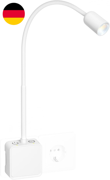 Led Steckdosenlampe, Strahler Leselampe Wandleuchte Schlafzimmer Bett Dimmbar We-image