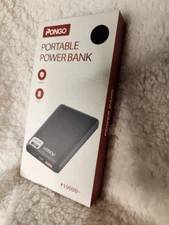 Pongo Portable Power Bank - 10000mAh PB100S2  - Black - Battery Pack -New in Box
