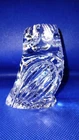 Vtg Waterford Clear Lead Crystal Owl Figurine 3"x2"x1"