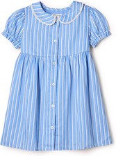 Amazon Essentials x Sofia Grainge Toddler and Baby Girls' Cotton Sateen Dress wi
