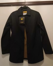 Percival Sherlock Auxiliary Short Trench Coat - Midnight black w/ Olive - XS