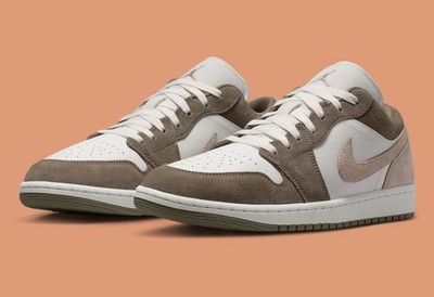 Nike Air Jordan 1 Low Olive Grey Enigma Stone Mens Sports Sneaker 553558-046