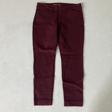 Old Navy 8 Dark Red Pixie Sculpt Skinny Ponte Womens Pants