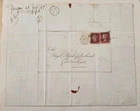 GB QUEEN VICTORIA 2X SG 43 1D RED PL'S 92 USED ON COVER TO RBOS