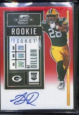 2020 Panini Contenders Optic Red Prizm Rookie Autograph #126 AJ Dillon 150/199