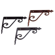 Mensola in Ferro Battuto mis. 23 cm Portata 50 Kg colore Argento Antico