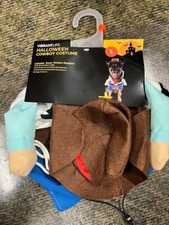 Cowboy Costume Pet Size Large Dog 50-90 lbs Halloween Vibrant Life