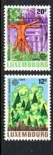 Luxembourg 1986 EUROPA POLLUTED FOREST MAN POLLUTION SOURCES  Sc 751-52  MNH