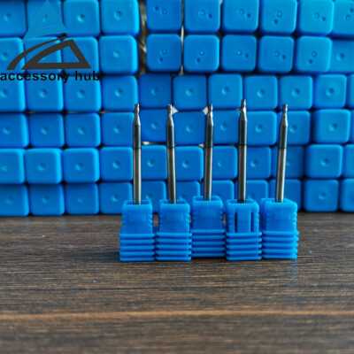 5x 4 Flute 1/16''x1/8''x1/8''x2'' Double End Solid Carbide End Mills - TiALN - USA