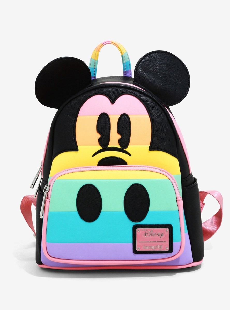 VERY RARE Loungefly Disney Mickey Mouse Pastel Rainbow Pride  display picture 1