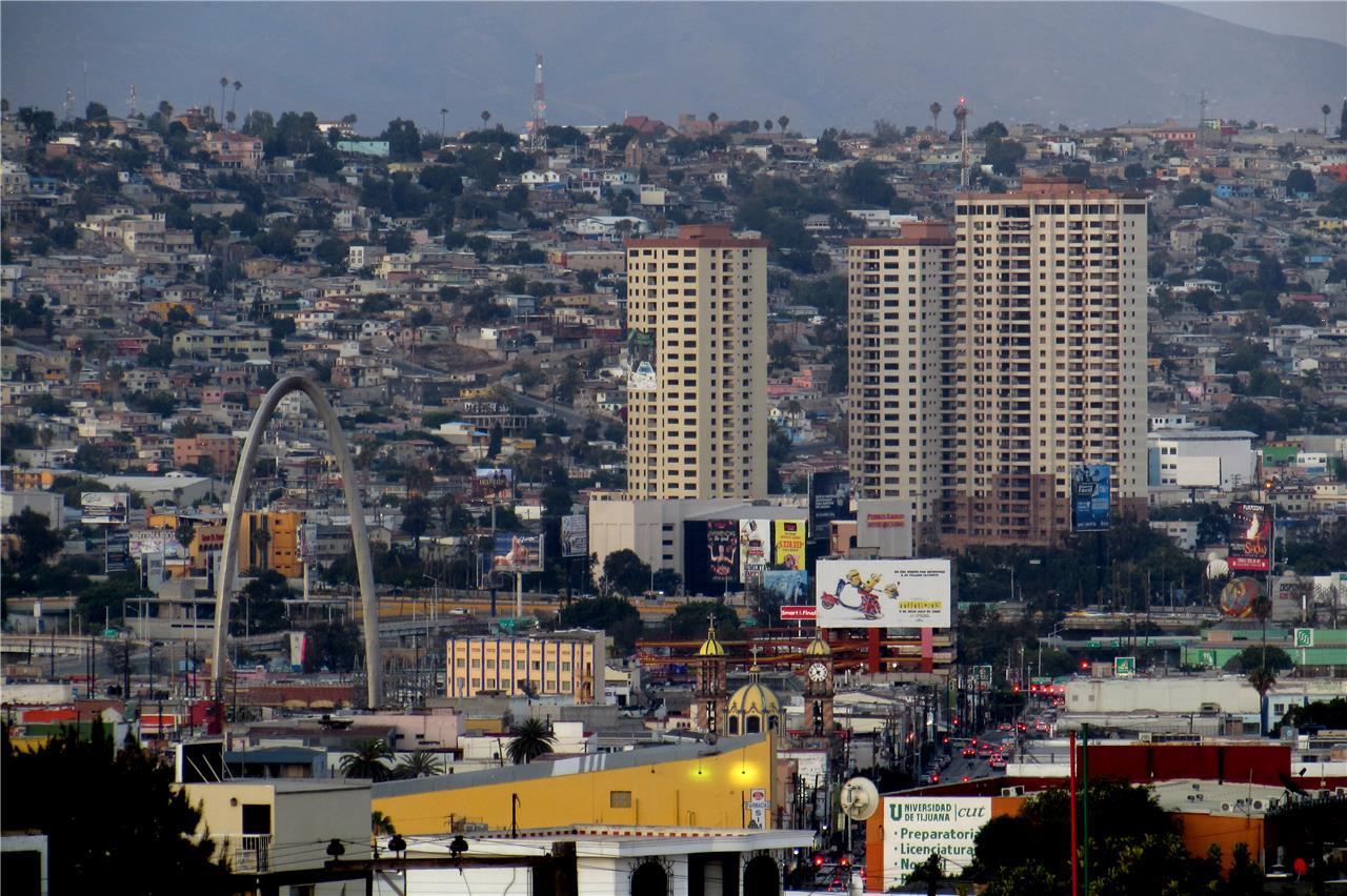 DOWNTOWN TIJUANA MEXICO TJ SKYLINE GLOSSY POSTER PICTURE PHOTO PRINT