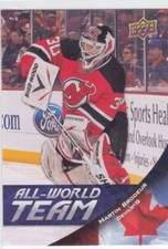 11/12 UPPER DECK...MARTIN BRODEUR...ALL WORLD TEAM....CARD # AW-19...DEVILS