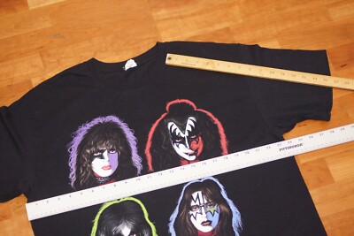 Vintage 1996 KISS Solo Albums 2-Sided Anvil Tshirt XL
