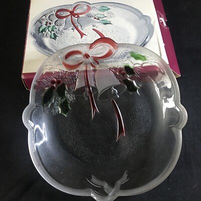 Celebrations by Mikasa Holiday Bells Collection 7'' Glas Relish Keksschale