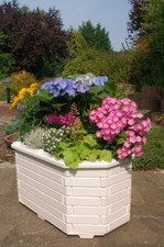 Jarninières, Bacs à Fleurs, Bac à Fleurs En Solide Bois, Jardin, Blanc