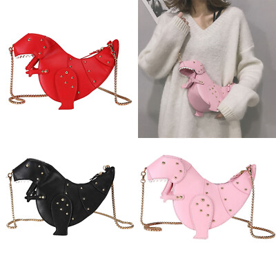 Schöne Dinosaurier Umhängetasche Mode PU Leder Geldbörse Crossbody