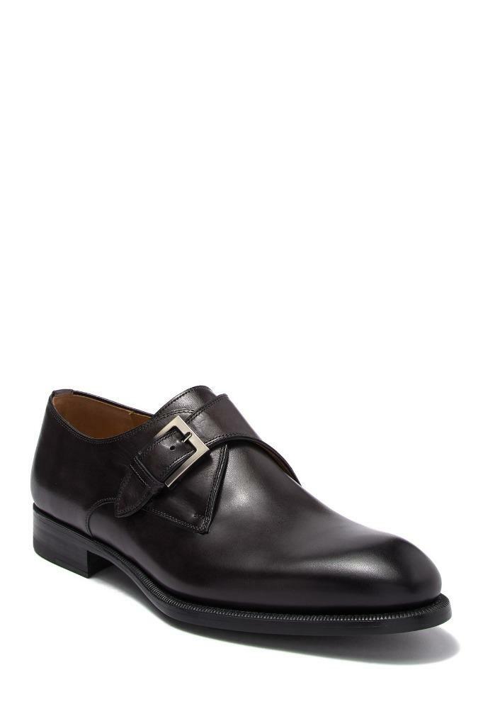 Magnanni Brodie Leather Monk Strap Loafer Grey at Nordstrom Rack - Mens Formal Footwear - Mens Monk