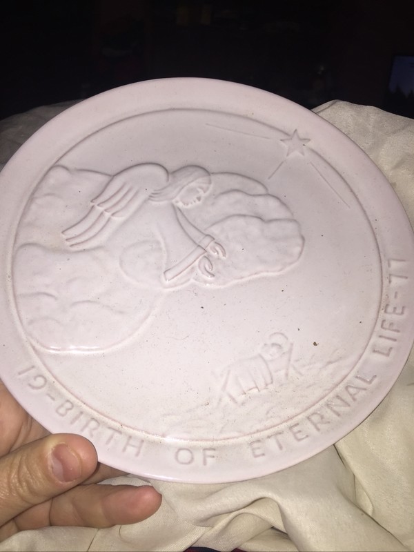 Frankoma “Birth Of Eternal Life" 1977 Christmas Collectors plate signed 