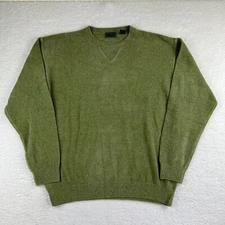 Descente Mens Green Long Sleeve Pullover Knit Sweater Size XL Acrylic Blend