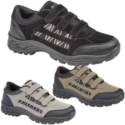 MENS HIKING BOOTS NEW WALKING ANKLE WIDE FIT TRAIL TREKKING TRAINERS SHOES SIZE - Image 1 of 4