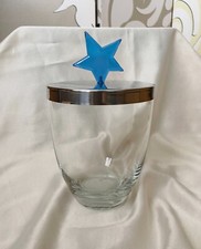 Bonboniere Glas-Dose Chrom-Deckel mit Stern L...