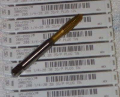 (5) OSG HY-PRO7  1/4-28 TAP, TAPS  Spiral point, plug, New In Package