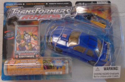 Transformers Armada Sideswipe Car With Nightbeat Cycle Mini-Con Unicron Battles