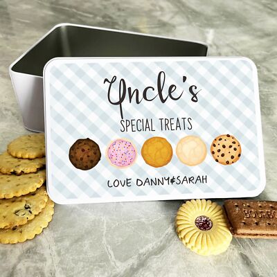 Onkels besondere Leckereien Kekse personalisiert Geschenk Kuchen Kekse Süßigkeiten Leckerli Dose