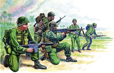 6078 Italeri 1:72, Vietnamkrieg - Amer. Spezialeinheit, 50 Fig., Modellbausatz