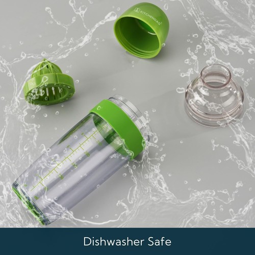 2 In 1 Salad Dressing Shaker Container With Juicer Pour Spout Leakproof Dishwash - Picture 6 of 6