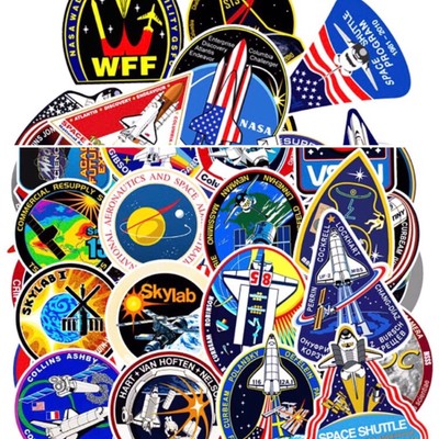 45 Vinyl Space Stickers Decals Space Nasa Astronaut For Laptop Helmet Skateboard Ebay