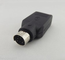 USB 2.0 A Female To PS2 Male Mouse Keyboard Adapter Converter f PC Laptop Black