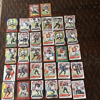 Cincinnati Bengals 32 Card Lot Rookies, Inserts, Parallels Silver Holo