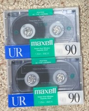 NEW Lot of 2 Maxell UR 90 Minute Blank Audio Cassette Tapes Normal Bias Sealed