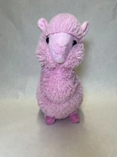 Inter American Plush Pink Alpaca Llama Stuffed Animal Plush Toy Fluffy 10”