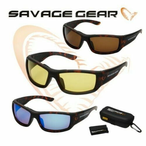 OCCHIALI SOLE POLARIZZATI PER PESCA TREKKING SAVAGE GEAR SAVAGE2 GALLEGGIANTI CE - Zdjęcie 1 z 4