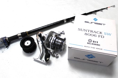 Combo canna Sunset Latika TSW20 + mulinello SW8006 FD - Surfcasting - FR33CMB - Picture 13 of 16