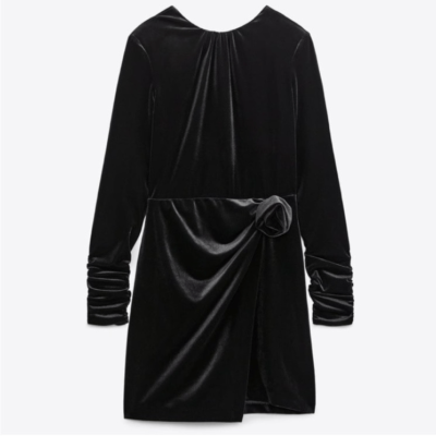 Zara black velvet dress with flower detail | eBay Zara black velvet dress with flower detail | eBay
