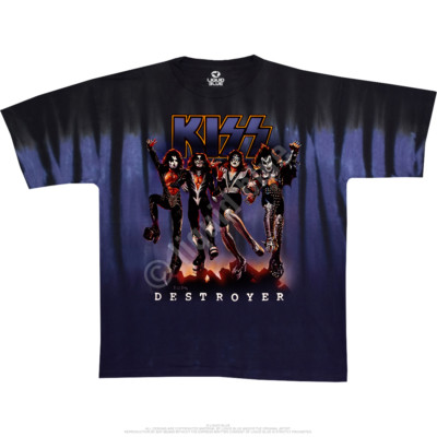 KISS-DESTROYER- TIE DYE T-SHIRT S,M,L,XL,XXL-3X Simmons, Stanley, Criss
