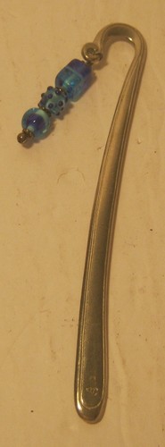 Pewter Bookmark with Glass Beads Marked with Steer Head Logo EXCELLENT Condition - Bild 1 von 4